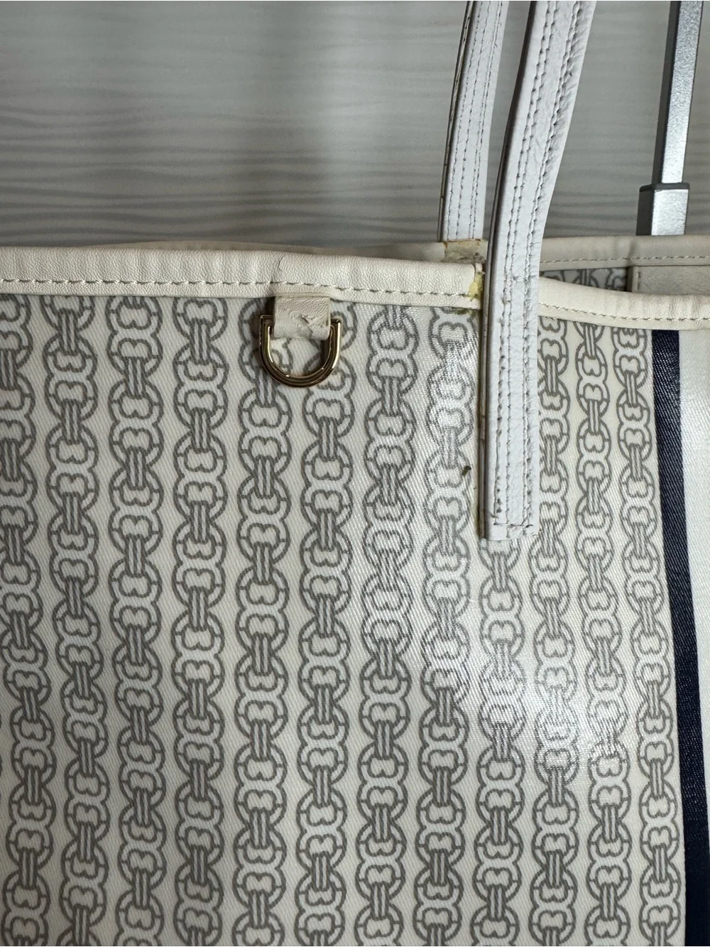 Tory Burch Gemini Link Coated Canvas Tote Bag